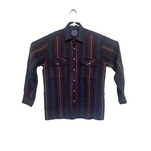 Vintage Claybrooke Shirt Mens M Flannel Acrylic Multicolor Plaid Y2K‎